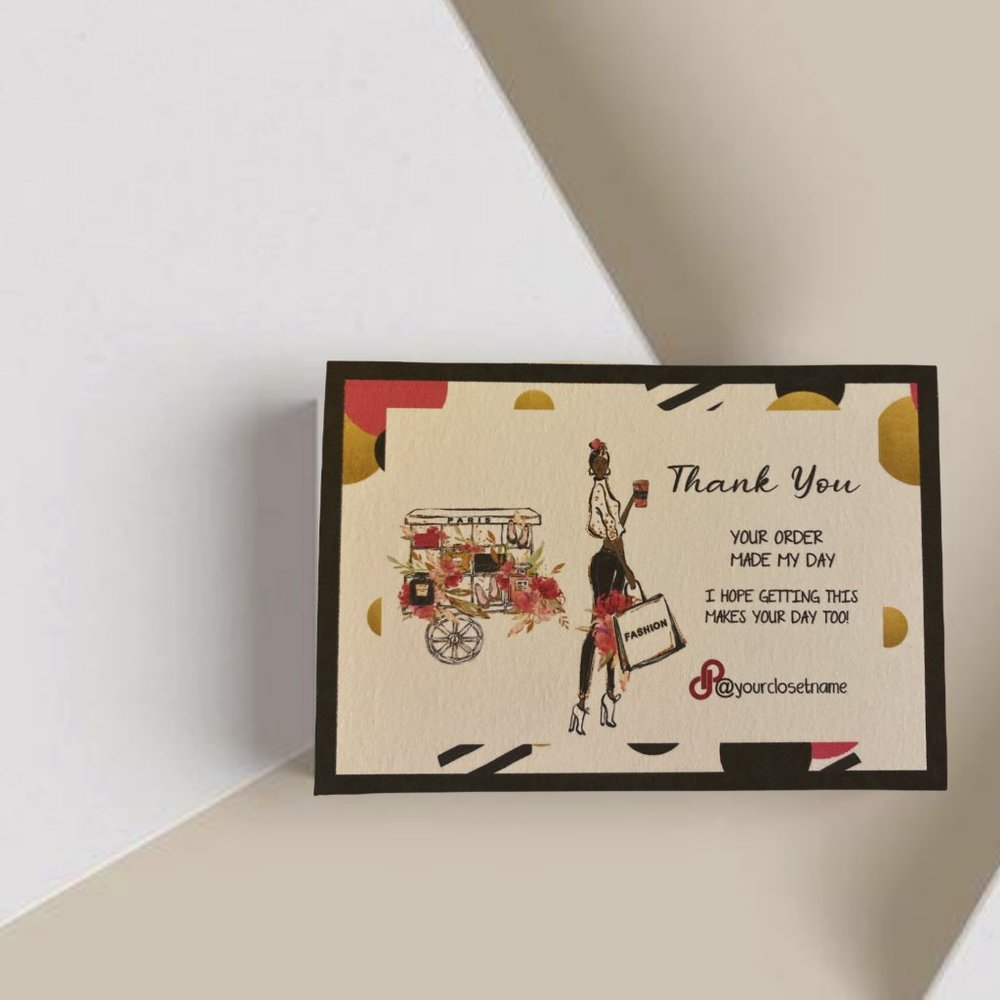 Thank You Cards, Thank You Packaging Cards set of 100 Business Card